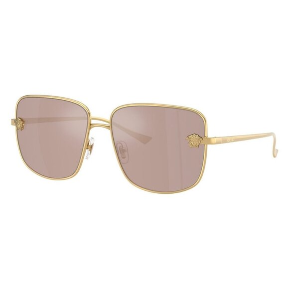 New VERSACE Gold Square VE2282 1002/5 Sunglasses Women - Picture 1 of 6